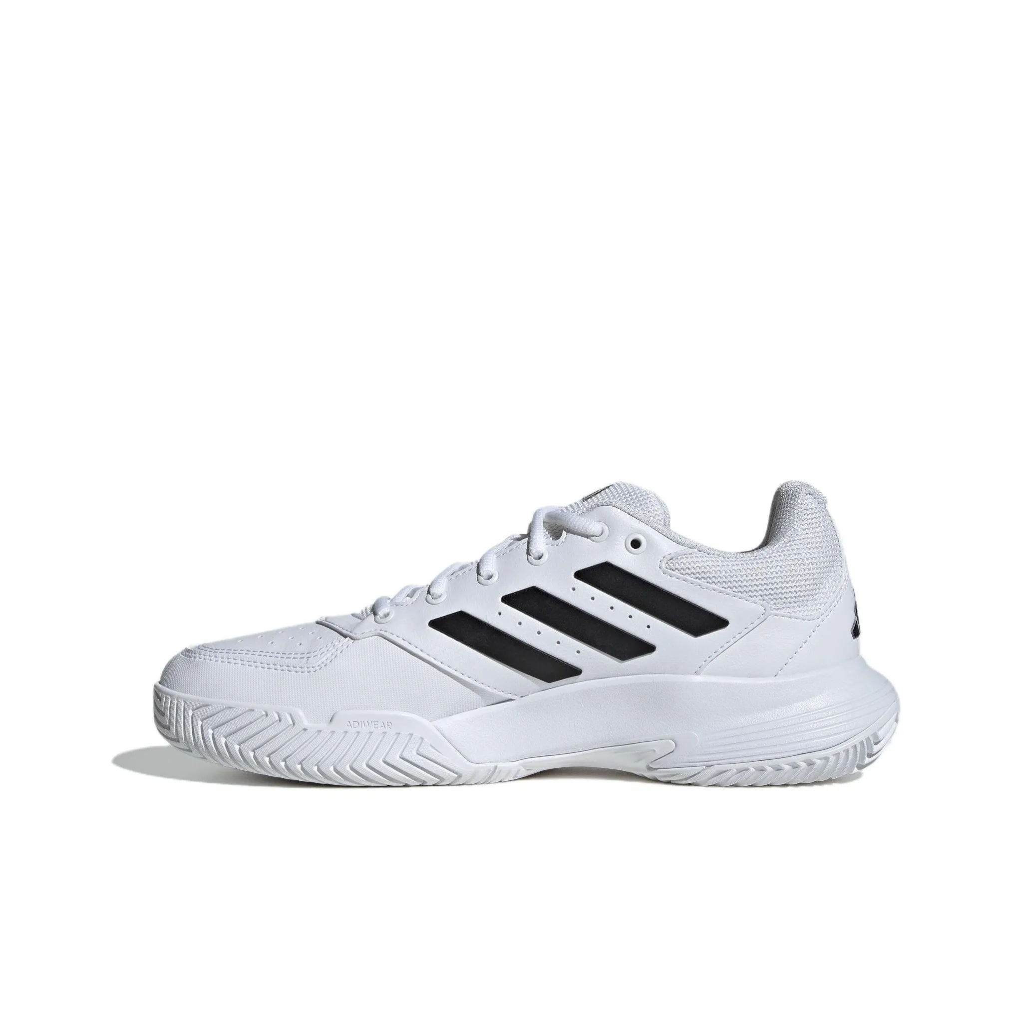 Adidas GAMECOURT 2 Shock Absorbers Slip Resistant Abrasion Resistant Low Top Tennis Shoes Unisex White Black