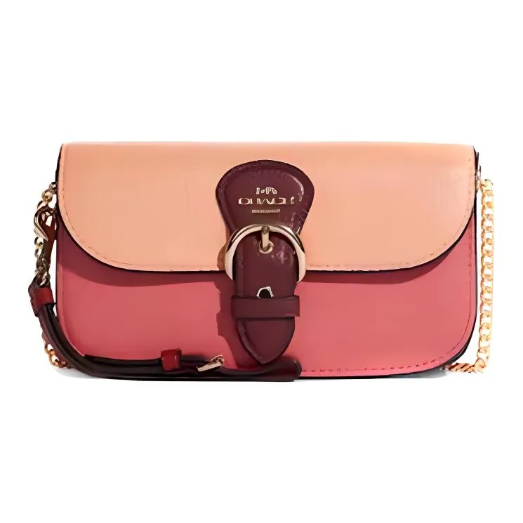 COACH Kleo Pebbled Leather Shoulder Bag, Crossbody Bag Trumpets Women's