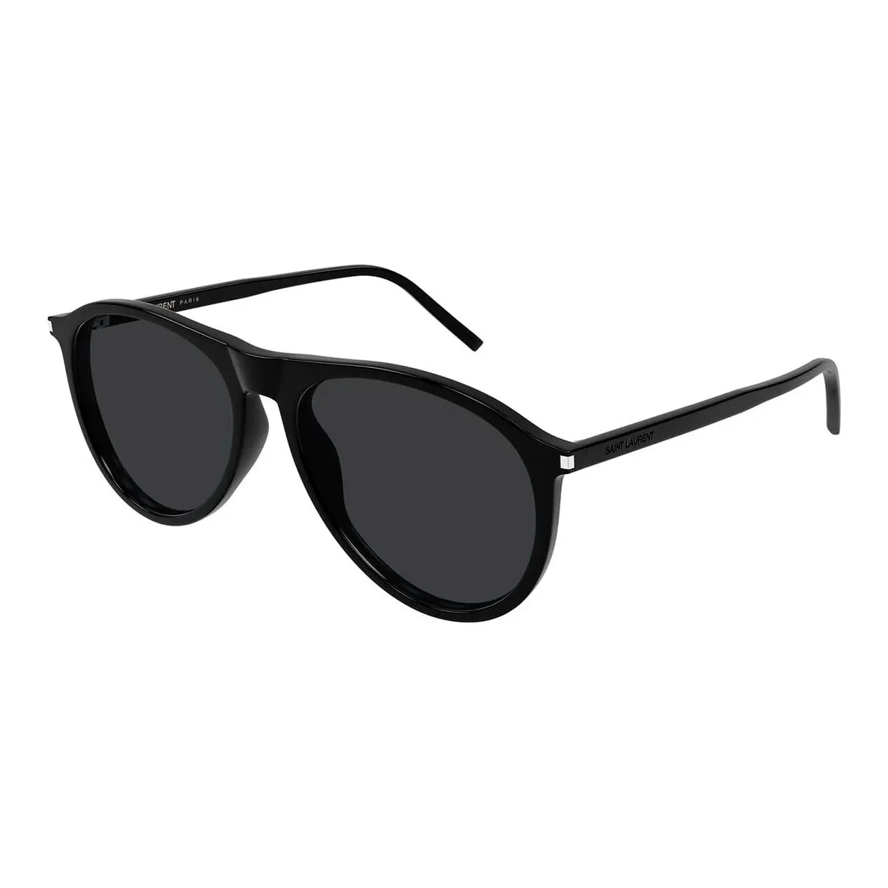 SAINT LAURENT Ацетат OVAL SUNGLASSES Мужской Черный