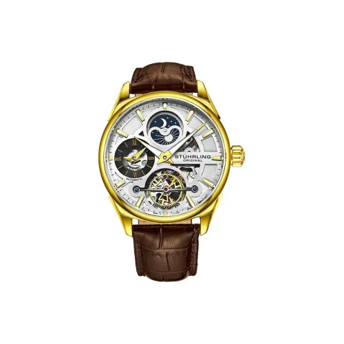 STUHRLING Автоматический Механический Часы Мужские 43 мм с Вырезом