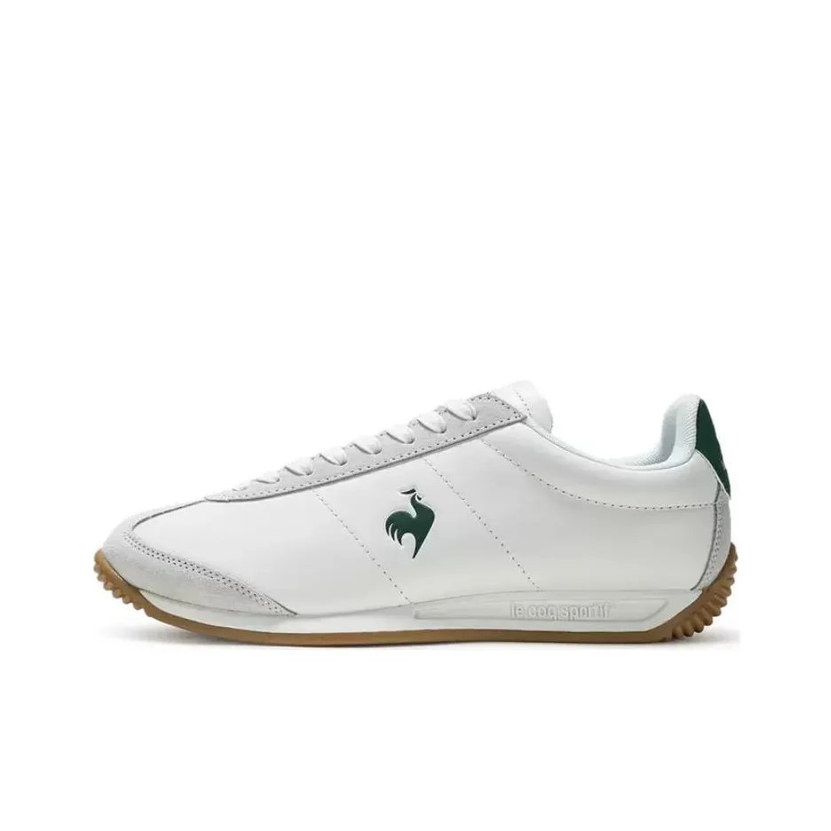 Le Coq Sportif Slip-resistant Abrasion-resistant Breathable Lightweight Low-top Casual Men's White Green Л Кок Спортив Противоскользящий Устойчивый к истиранию Дышащий Легкий Низкий верх Повседневная обувь Мужская Белый Зеленый