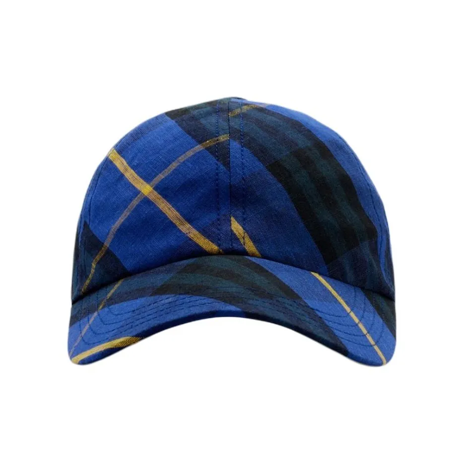 Burberry Check Linen Baseball Cap