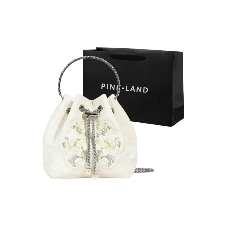 PINK·LAND ПУ (полиуретан) Сумка Женская Экрю Серебристый Черный Розовый