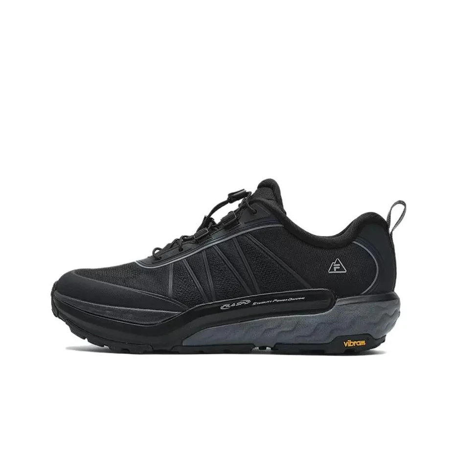 FILA SPD HORIZON Anti Slip And Wear Resistant Breathable Low Top Outdoor Shoes Men's Black