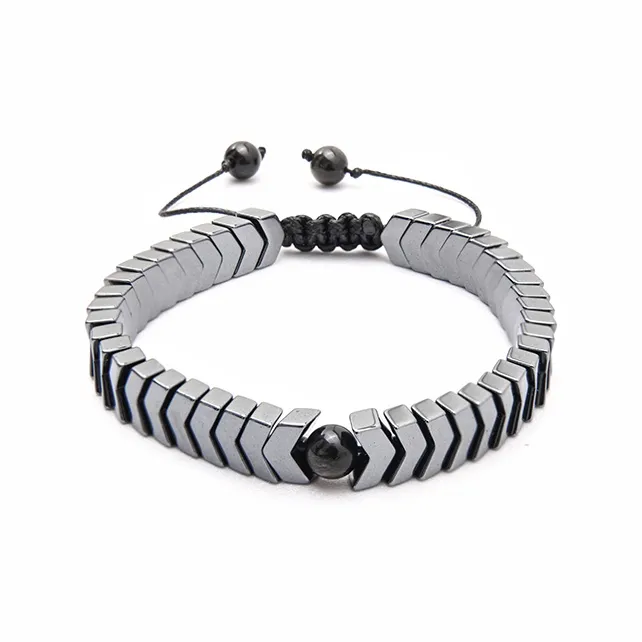 Растворение Гематит Золотой SHEEN Обсидиан Браслеты Унисекс