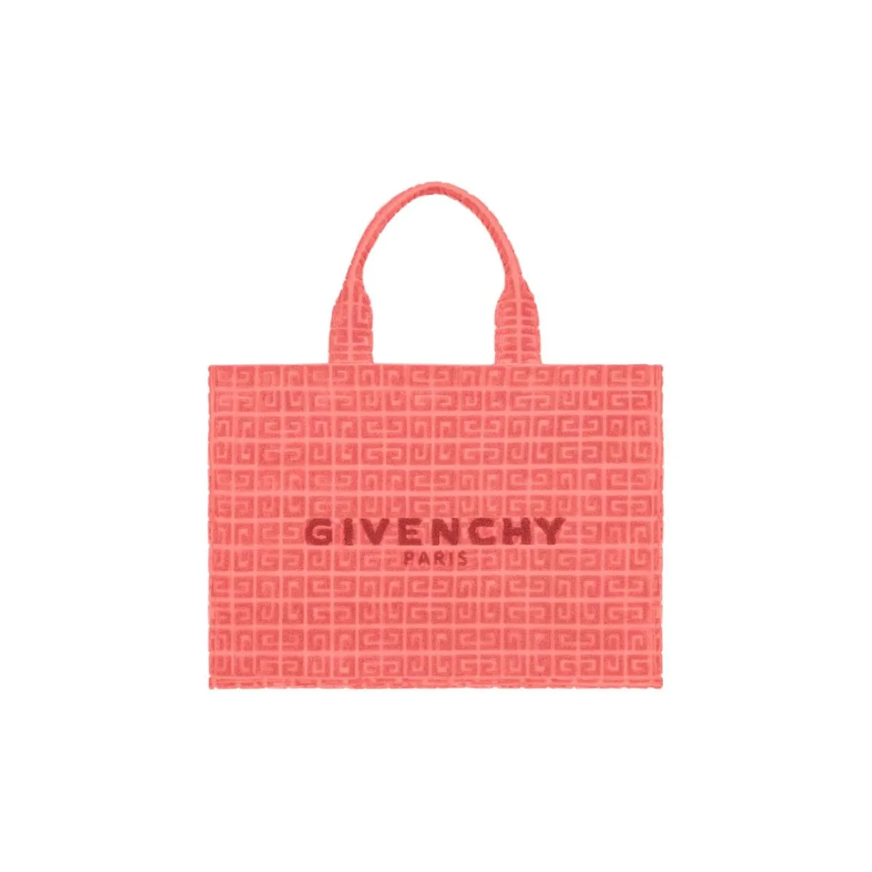 GIVENCHY G-Tote Cotton Tote Bag Shopping Bag Handbag Medium Size Women's Coral Pink