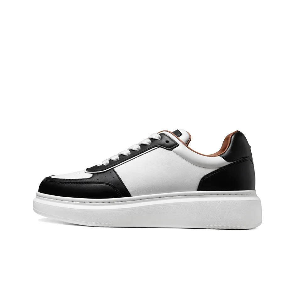 THOM WILLS Casual Versatile Trainer White Sneakers Low Top Skateboard Shoes Men's Black White