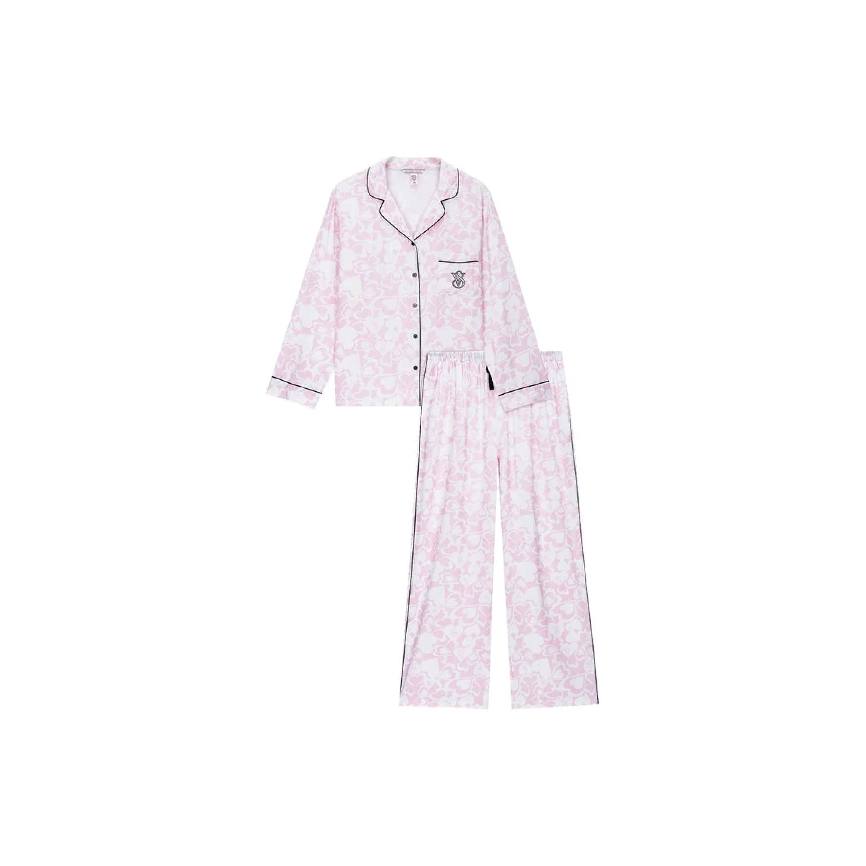 Victoria's Secret Сладкий Ограниченный Розовый The Mix Комплект Пижамы Женские Сердце Розовый