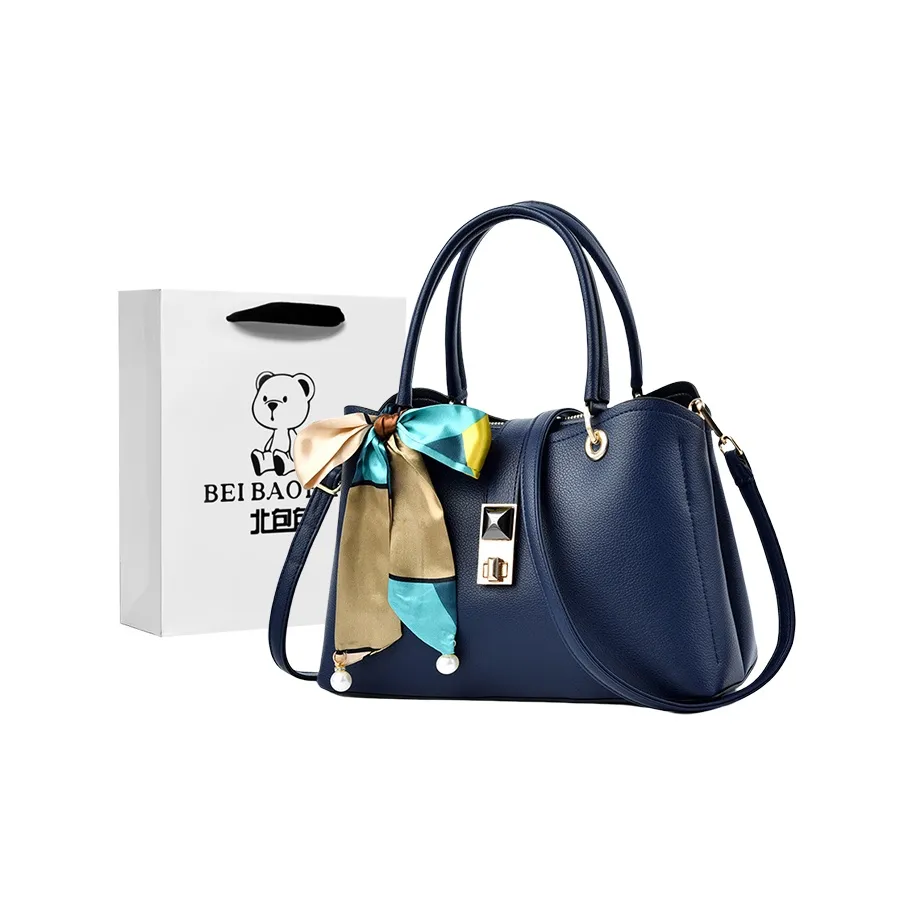 North Pack PU One Shoulder Handbag Women's White/Dark Blue/Black/Red/Maroon