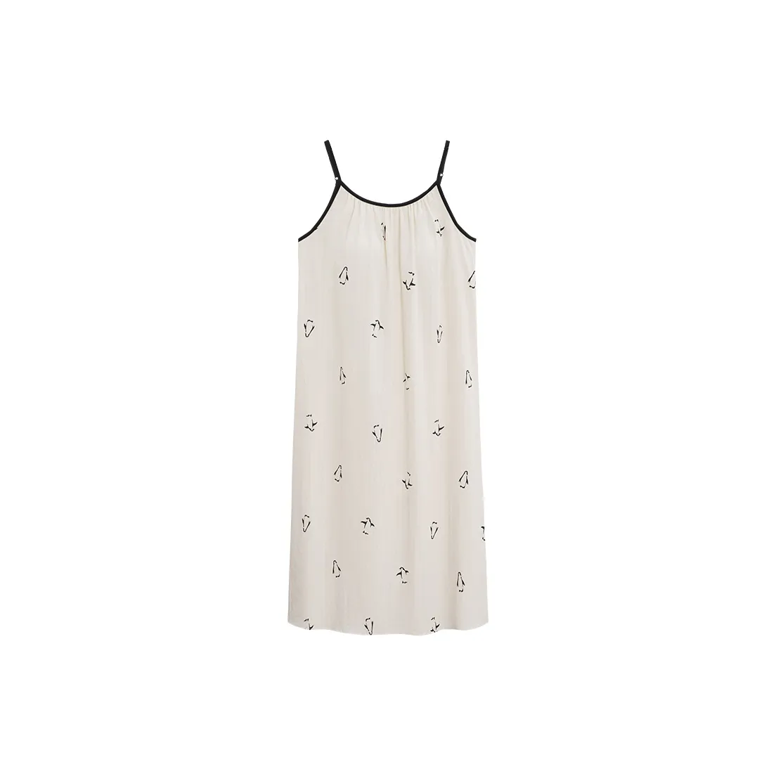 Sha Qian Nightgown Summer Women's Ivory White