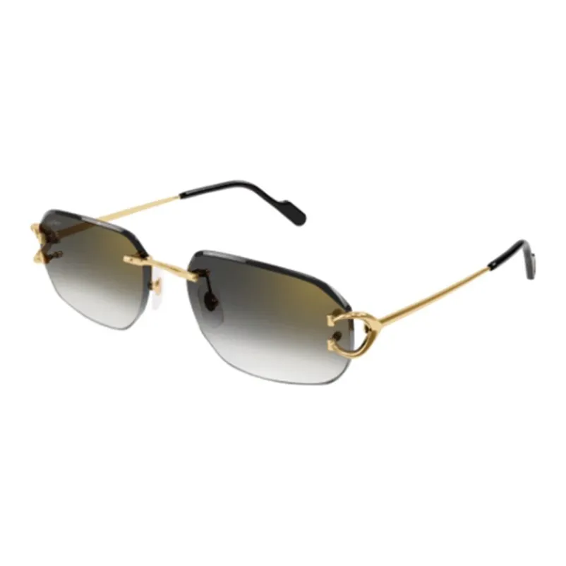 Cartier Rectangle frame Rimless Sunglasses