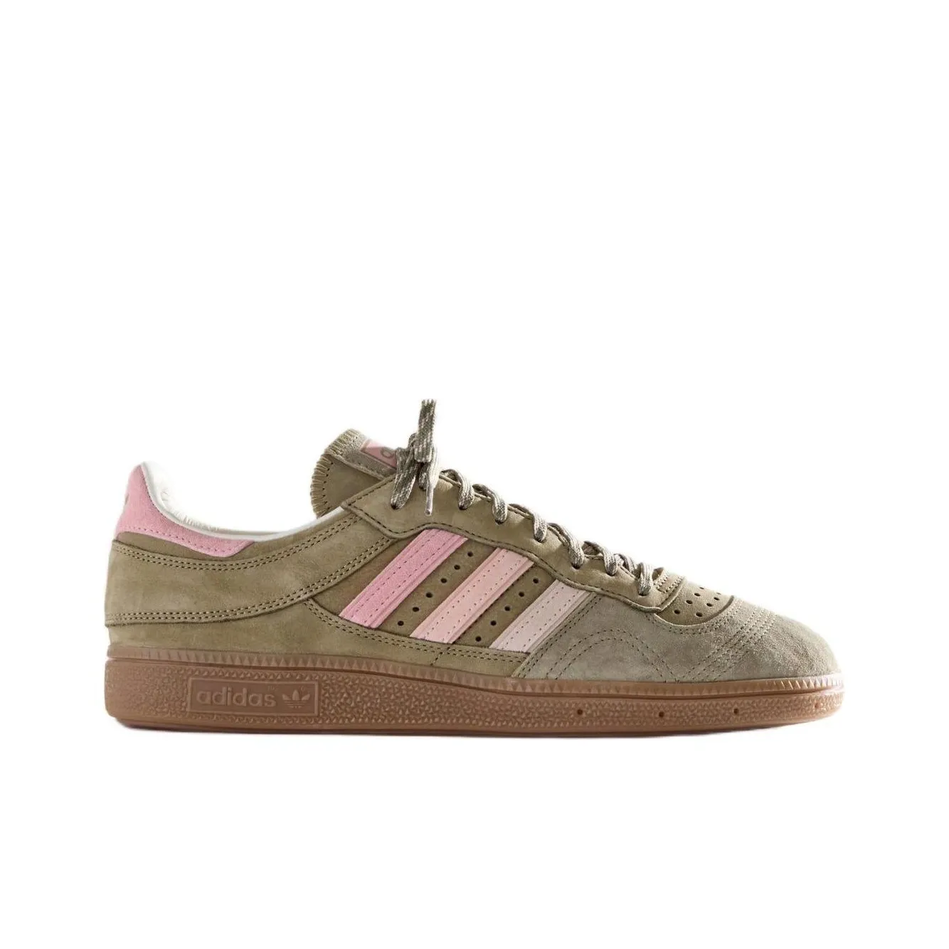 Kith X Adidas Originals Handball Spzl Skateboard Shoes Unisex Low Top Brown/Pink