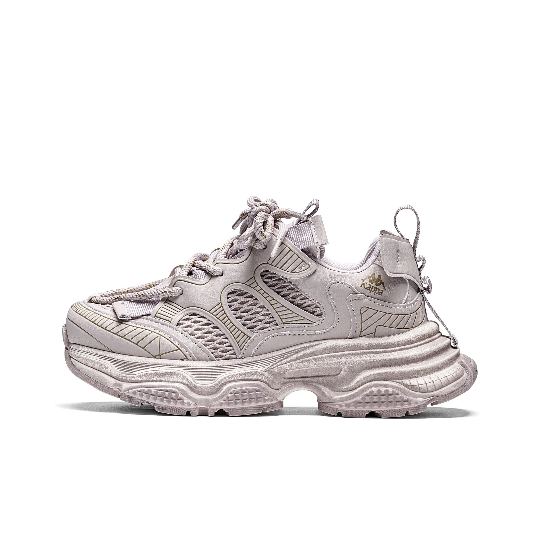 Kappa Slip Resistant And Breathable Low Top Chunky Sneakers Women's Malt Beige Brown