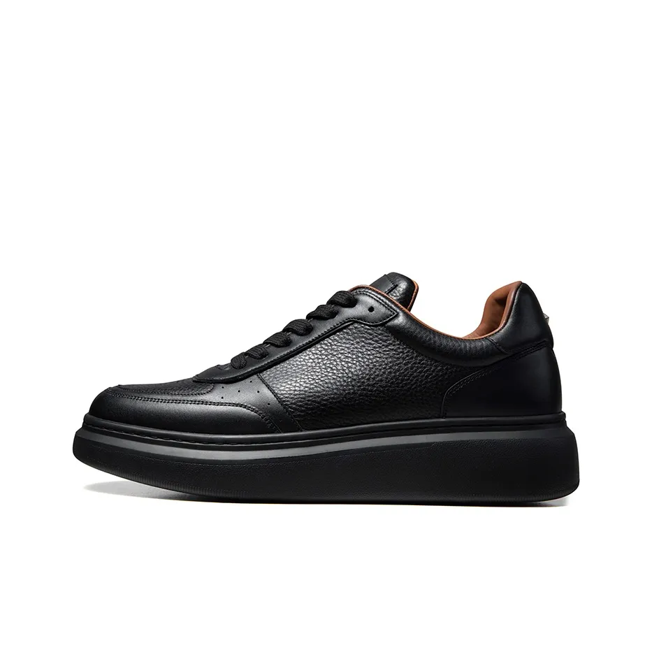 THOM WILLS Black Warrior Low Top Skateboard Shoes 4.6cm Men's Black