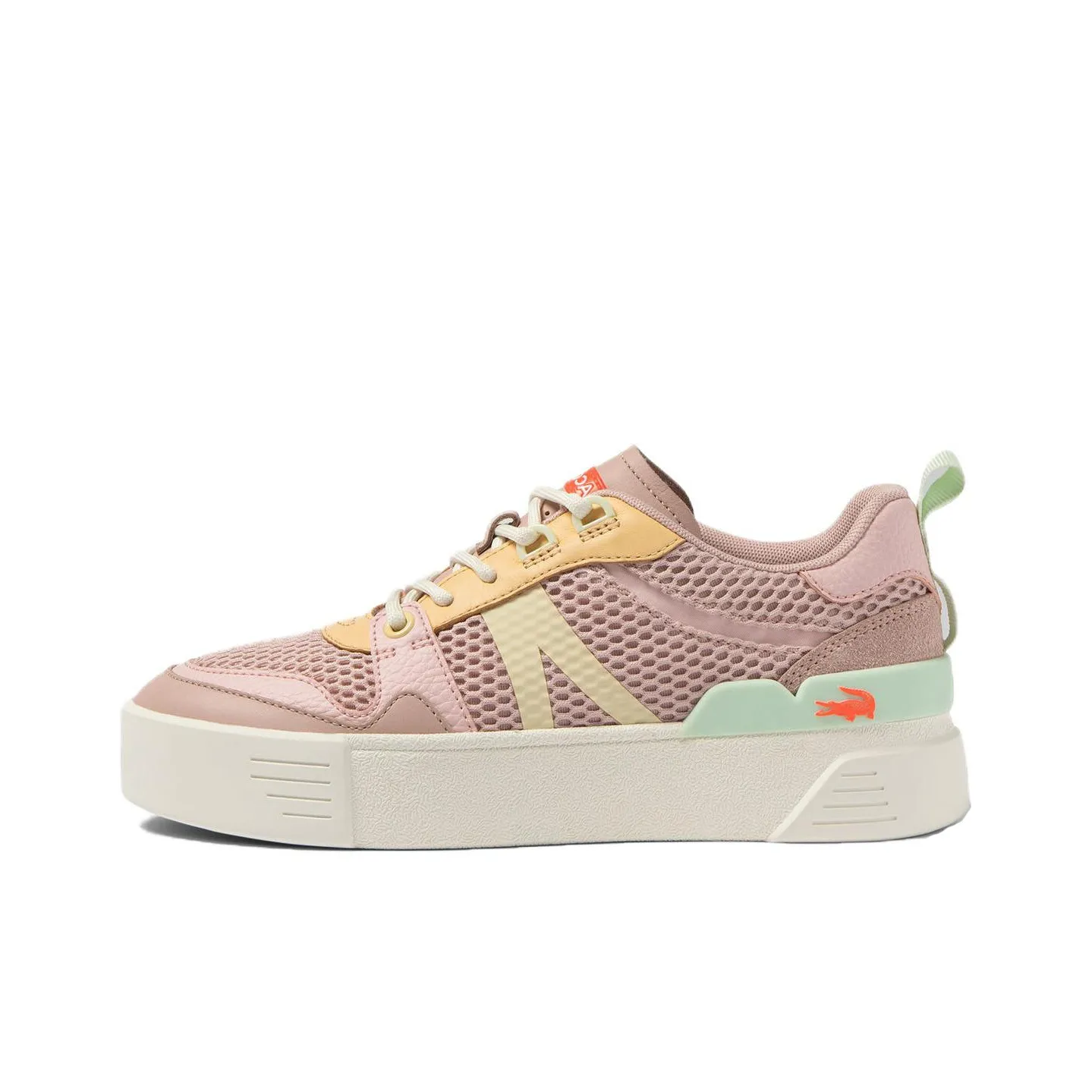 LACOSTE L002 Low-Top Skateboard Shoes Women's Pink