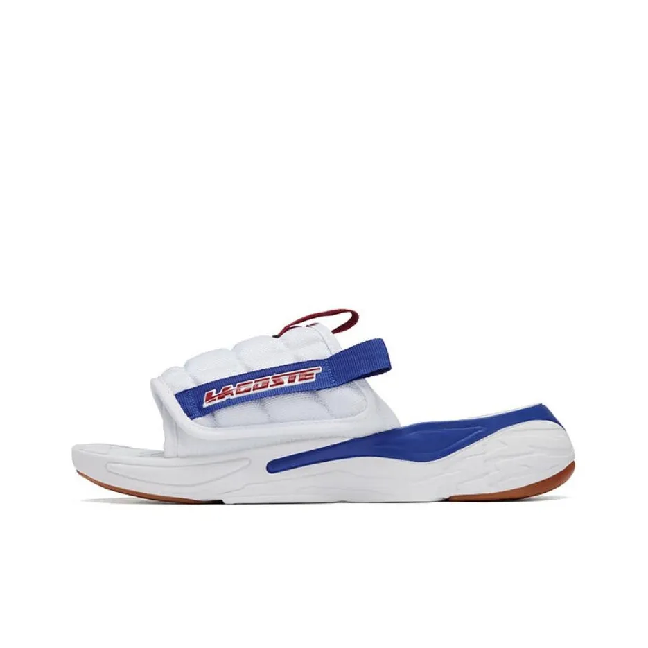 LACOSTE Slide Slippers Men's White Blue