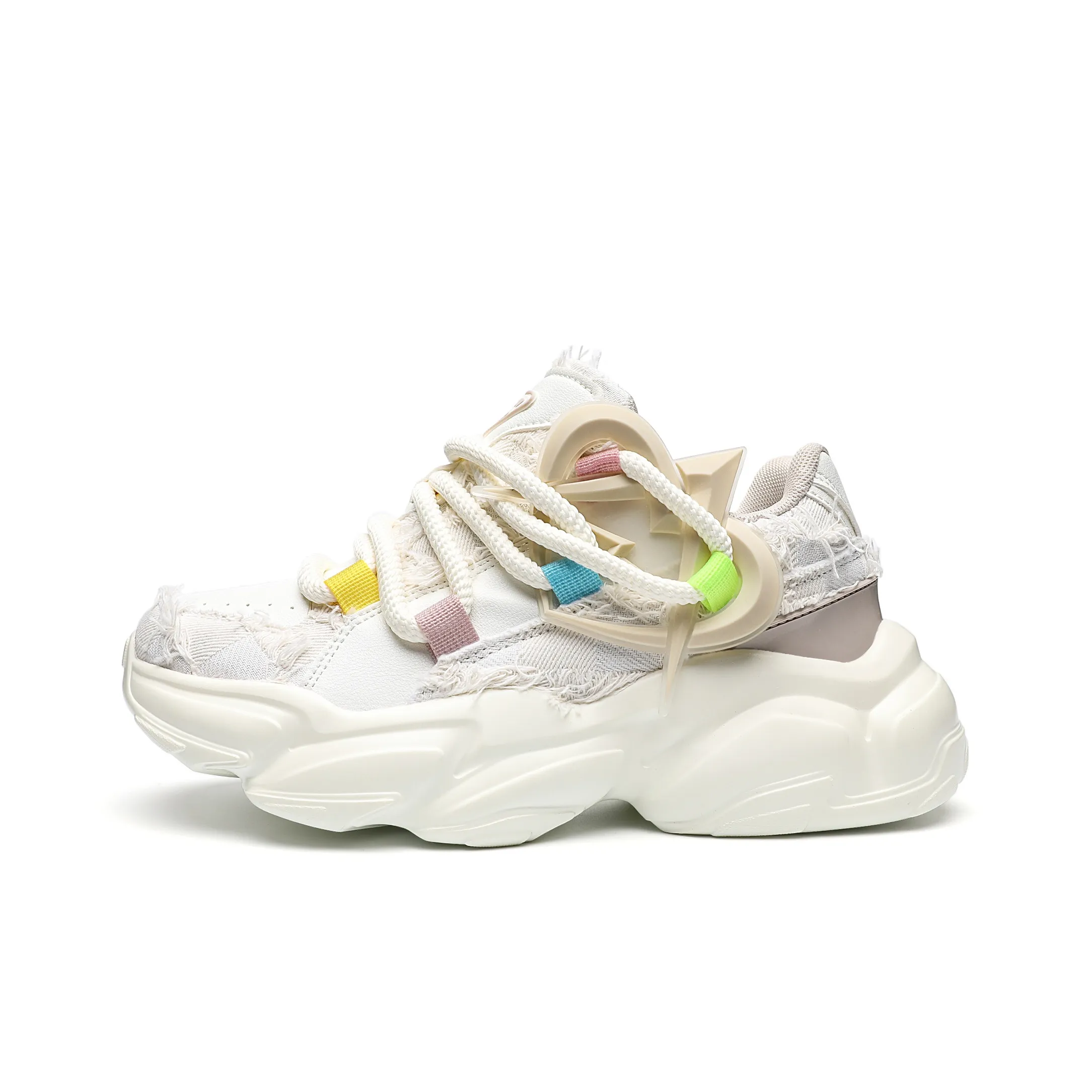 MVA Толстая подошва Низкий топ Экрю Унисекс