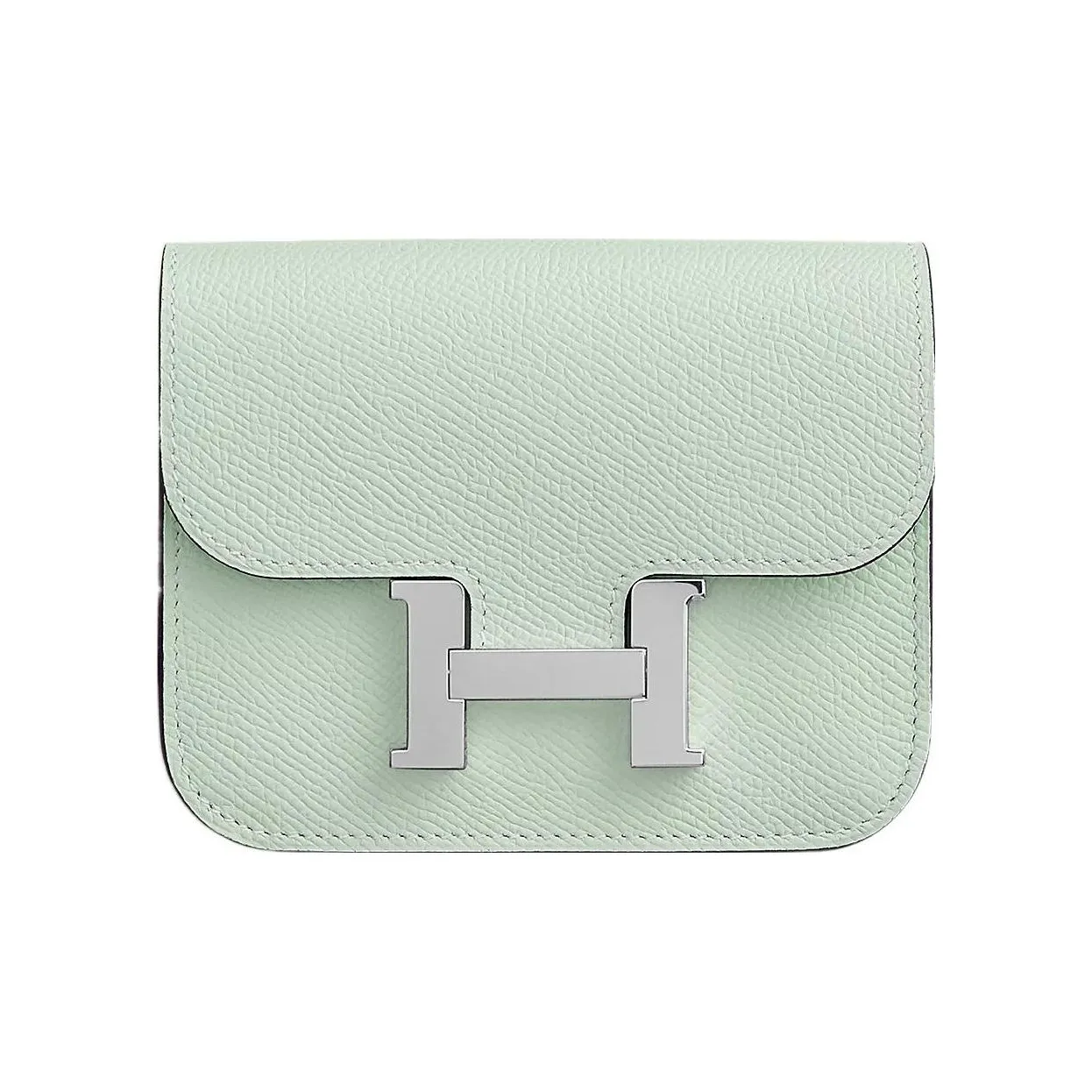 HERMES Constance Slim Epsom Calfskin Clutch Wallet Fanny Pack Regular Women
s 0S Vert Fizz Bubble Green