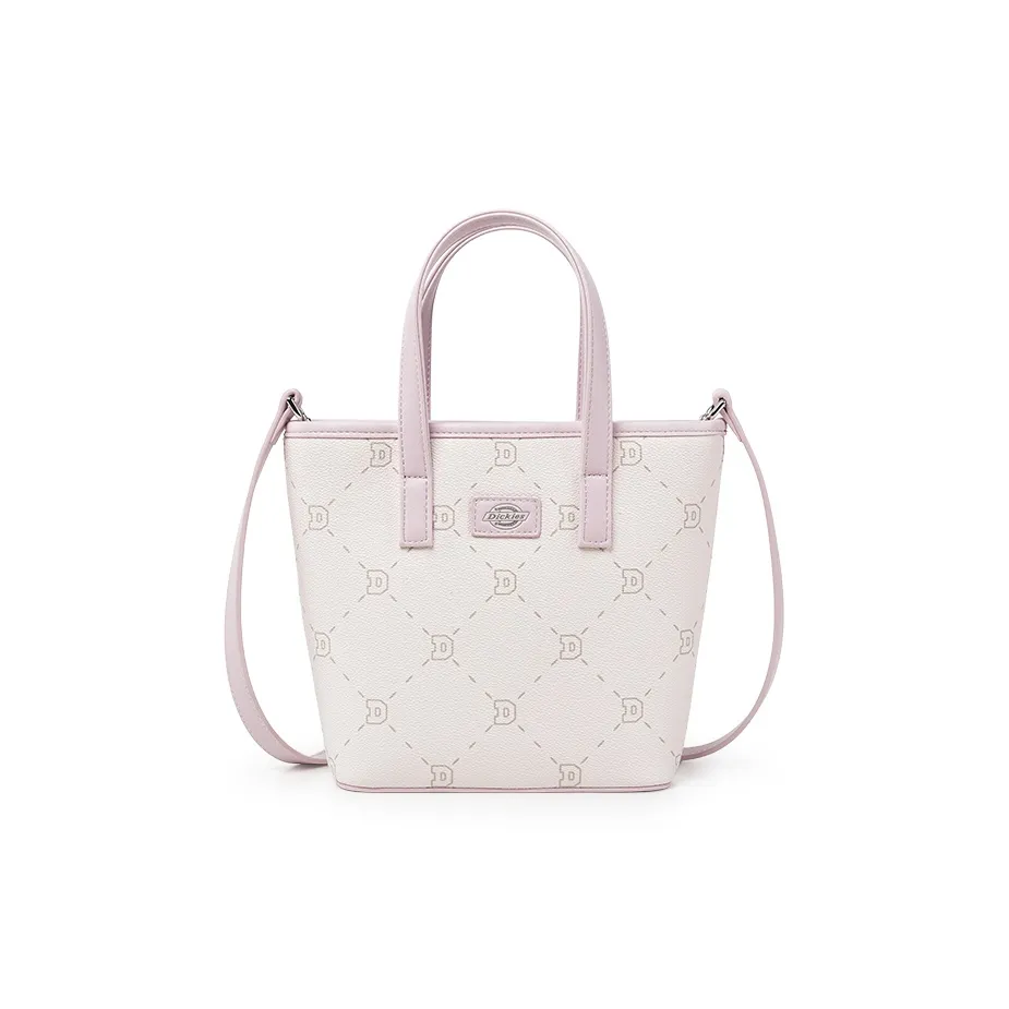 Dickies PVC Shoulder Bag, Crossbody Bag, Handbag, Basket Bag Medium Size Women's Beige Apricot/Gray