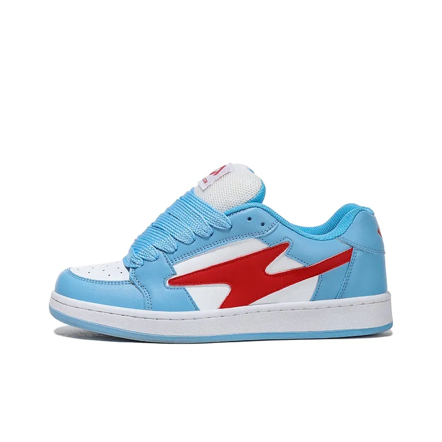 HOMDOON Platform Wear Resistant Puffy Shoes Comfortable And Versatile Slip Resistant Low Top Skateboard Shoes Unisex