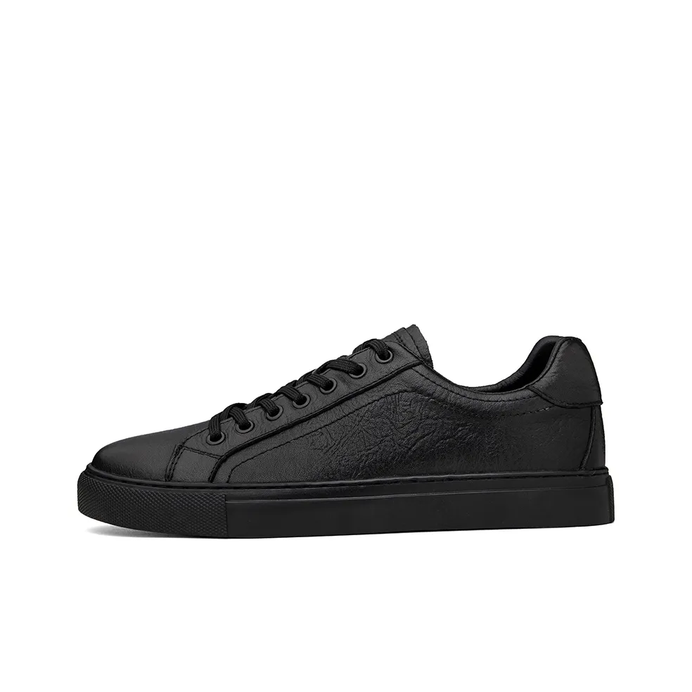 Mulinsen Slip-resistant Abrasion-resistant Lightweight Low-Top Skateboarding Shoes Men's Black Mulinsen Противоскользящие Устойчивые к износу Легкие Низкие Кроссовки для скейтбординга Мужские Черные