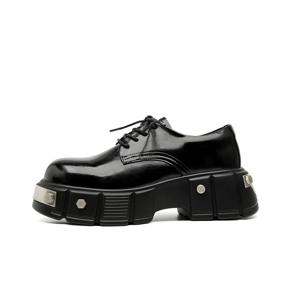 Zuogedu Fashion Oversized Derby Shoes Trendy Versatile Casual Shoes Men's Black