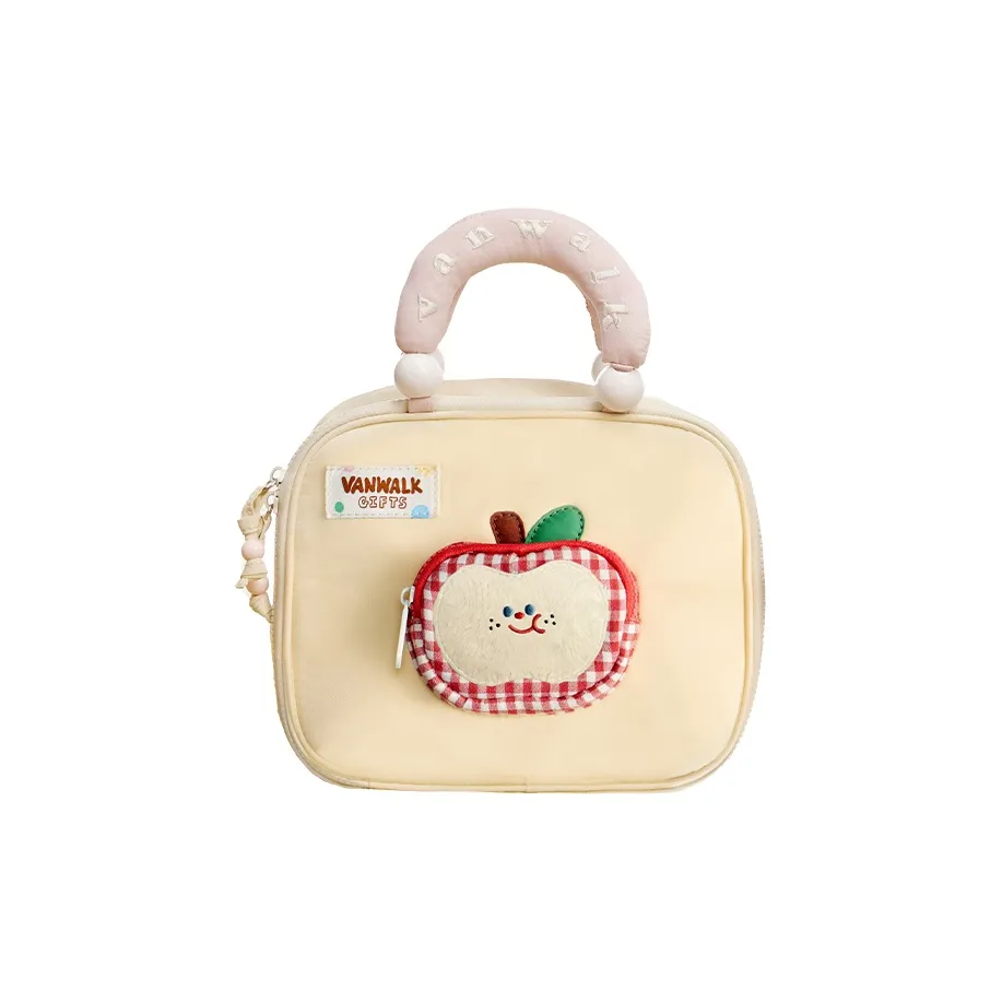 VANWALK Polyester Layered Toiletry, Makeup, And Storage Bag, Handbag Women's Cocoa Lucky Pie/Butter Apple Pie