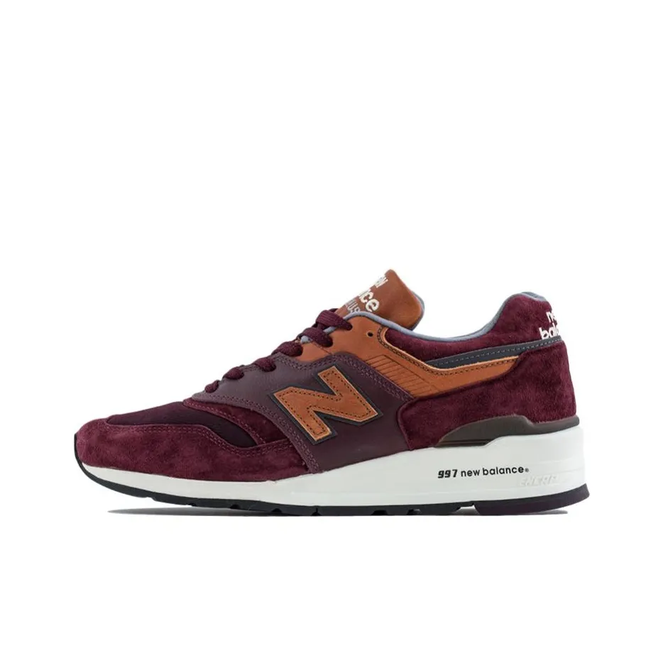 New Balance NB 997 Low Топ Беговые кроссовки Унисекс Бургунди Сделано в США