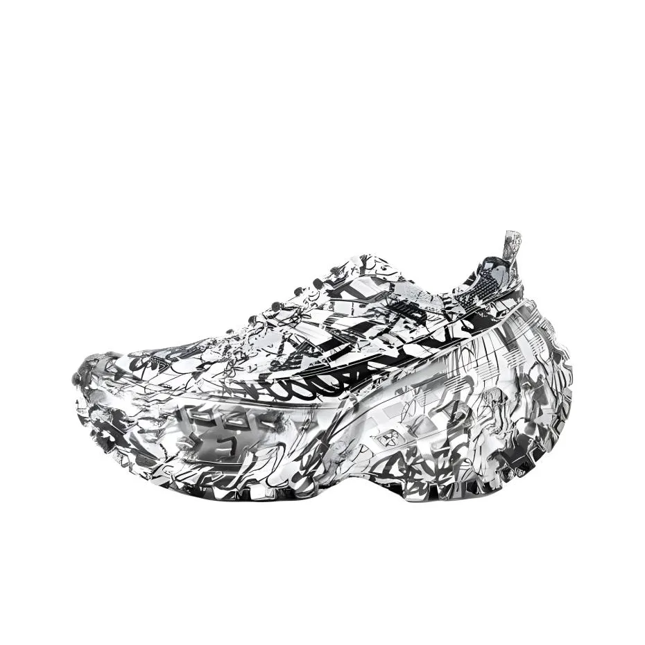 Balenciaga Bouncer Graffiti Printed Sneakers