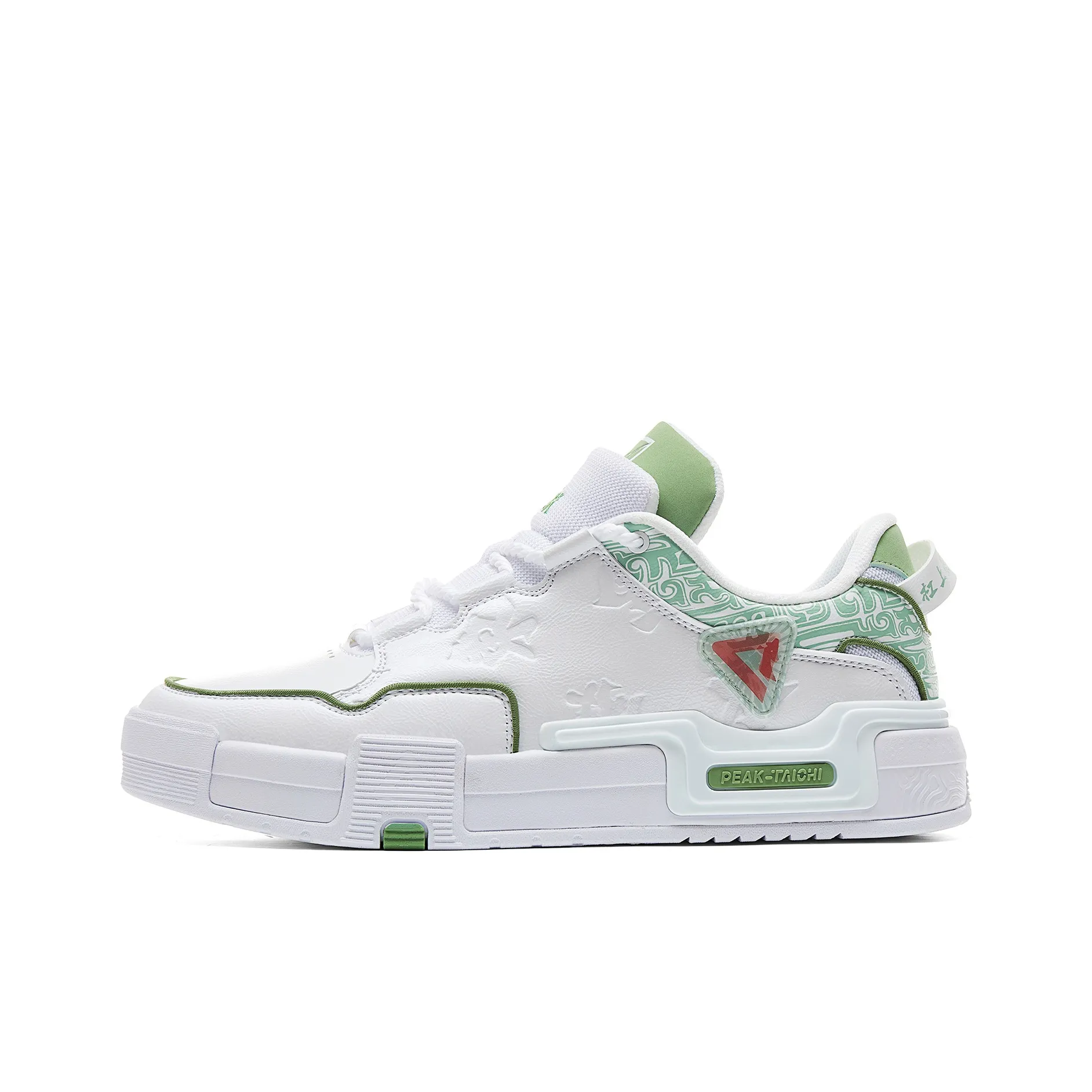 PEAK Coverage Slip-Resistant Cushioning Wear-Resistant Breathable Low-Top Skateboard Shoes Men's Baymax Emerald Green