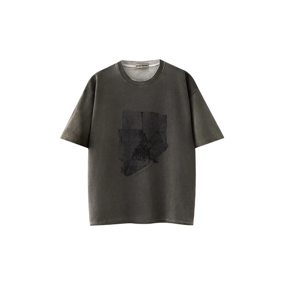 Organic Emotion T Shirt Unisex Washed Gray