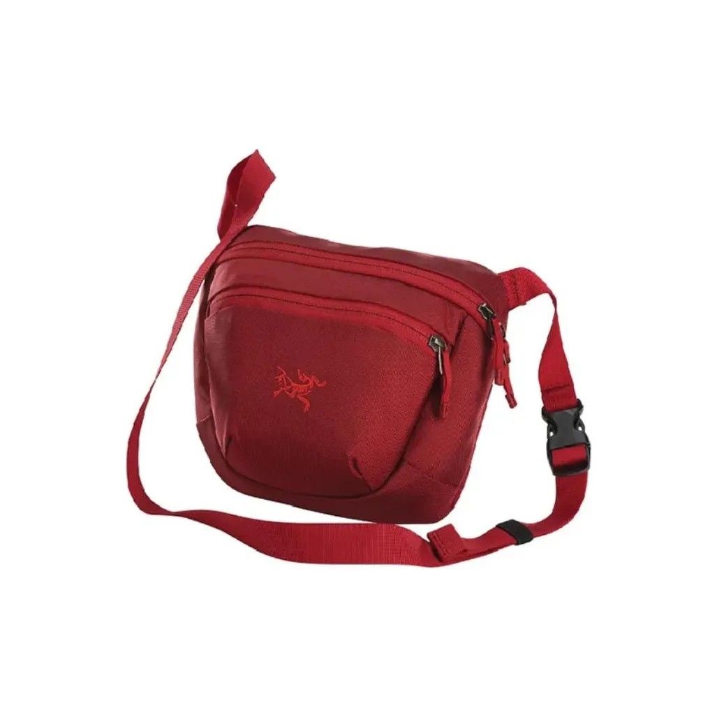 Arcteryx Полиэстер Одно плечо Через плечо Бананка Обычный Унисекс Красный