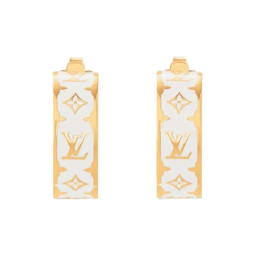 Lv M01833 Nanogram Enamel Earrings