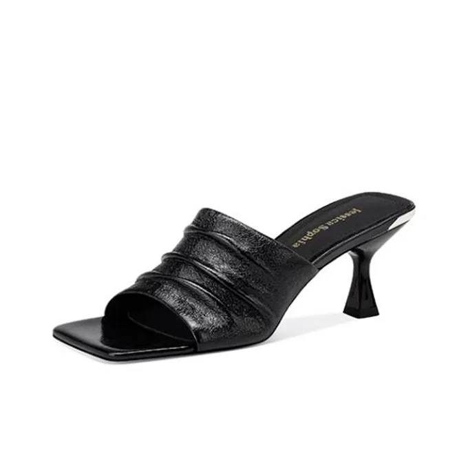 JESSICA SOPHIA PU Polyurethane Slip-Resistant Abrasion-Resistant Slide Slippers Women's