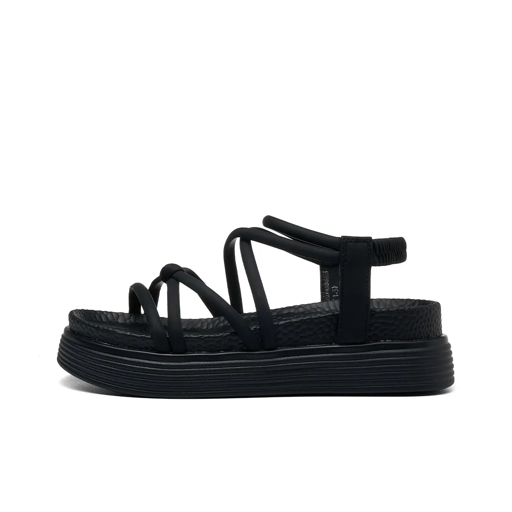 HLA Платформа Сандалии Женские Новинка Минималистский стиль Универсальный Мягкая подошва Эластичная лента Seaside Римские сандалии