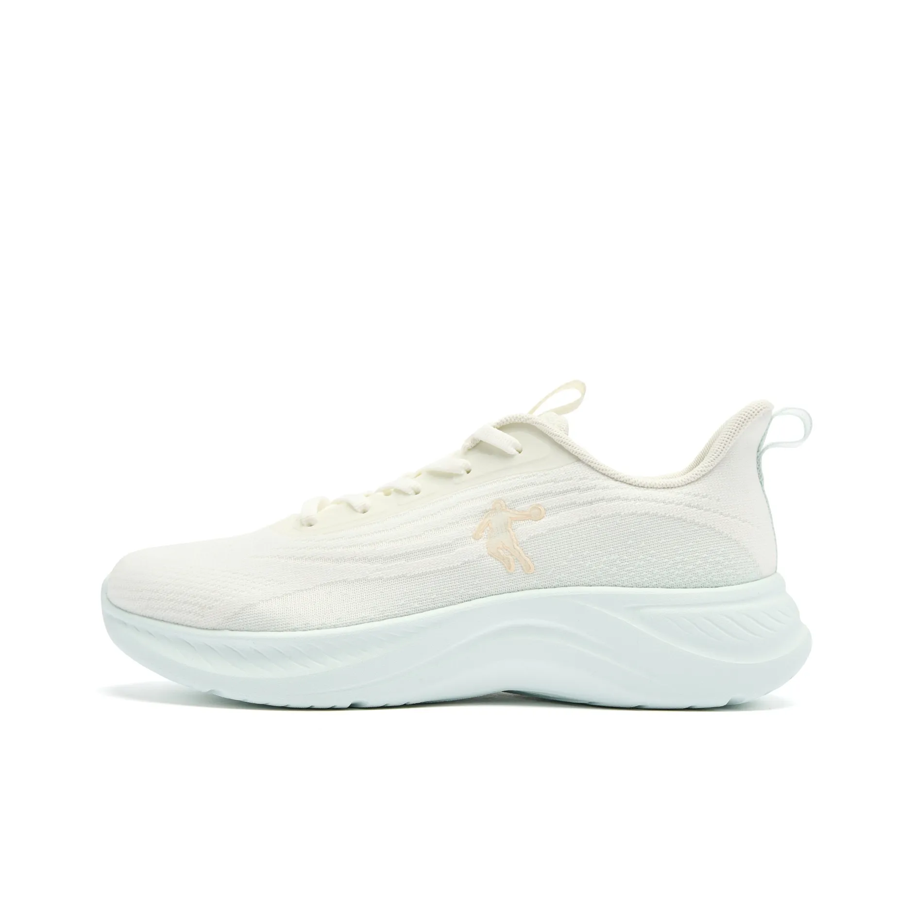 QIAODAN Light LITE Cushioning Anti-Slip And Wear-Resistant Low-Top Running Shoes Women's Ivory Light Green