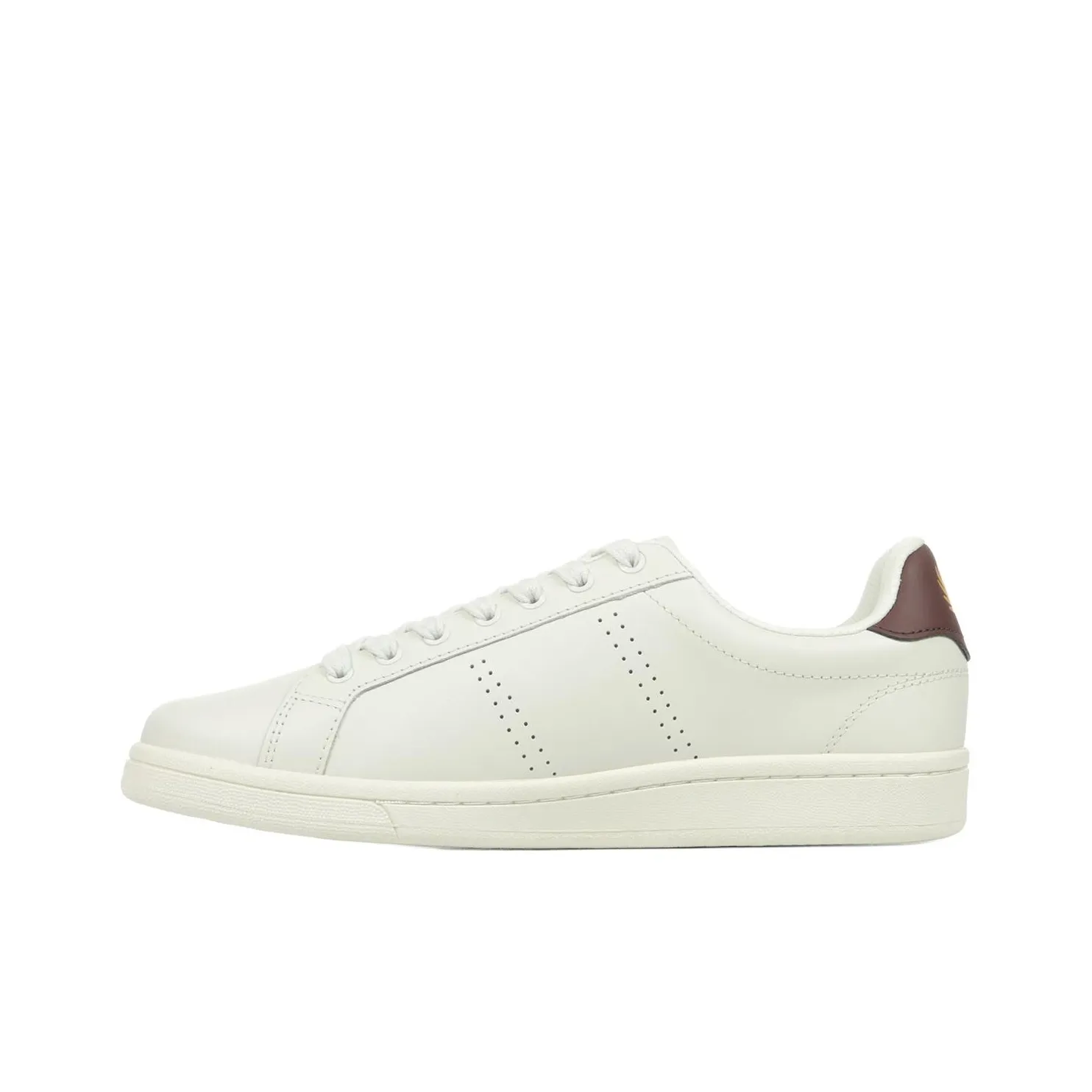 FRED PERRY B721 Cushioning Low Top Skateboard Shoes Men's White Brown