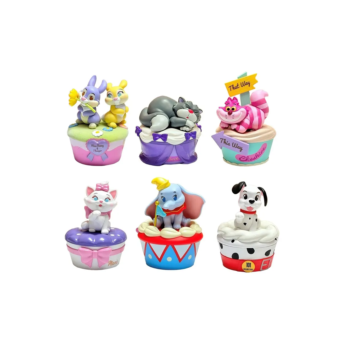 Miniso Disney Чашка Торт Storage Collection Мари Кошка Люцифер Слепые коробки Один Mystery Коробка Целая коробка 6 шт