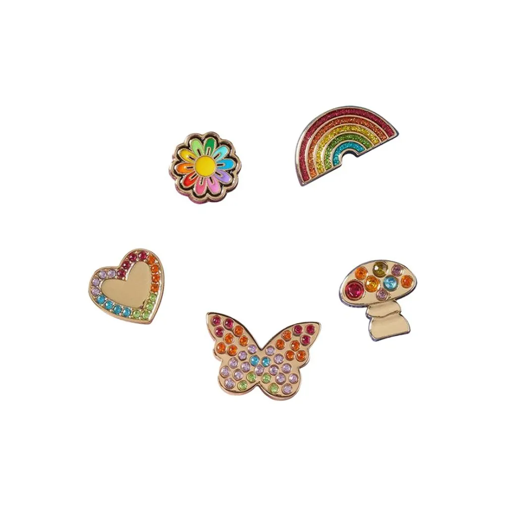 Crocs Acrylic Shoe Accessories Unisex Rainbow