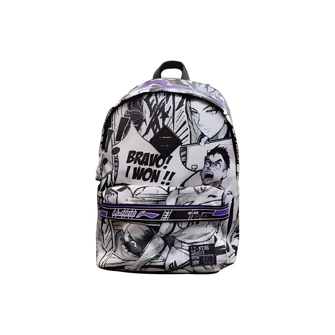 Лайнер Полиэстер Рюкзак Унисекс Черный Белый