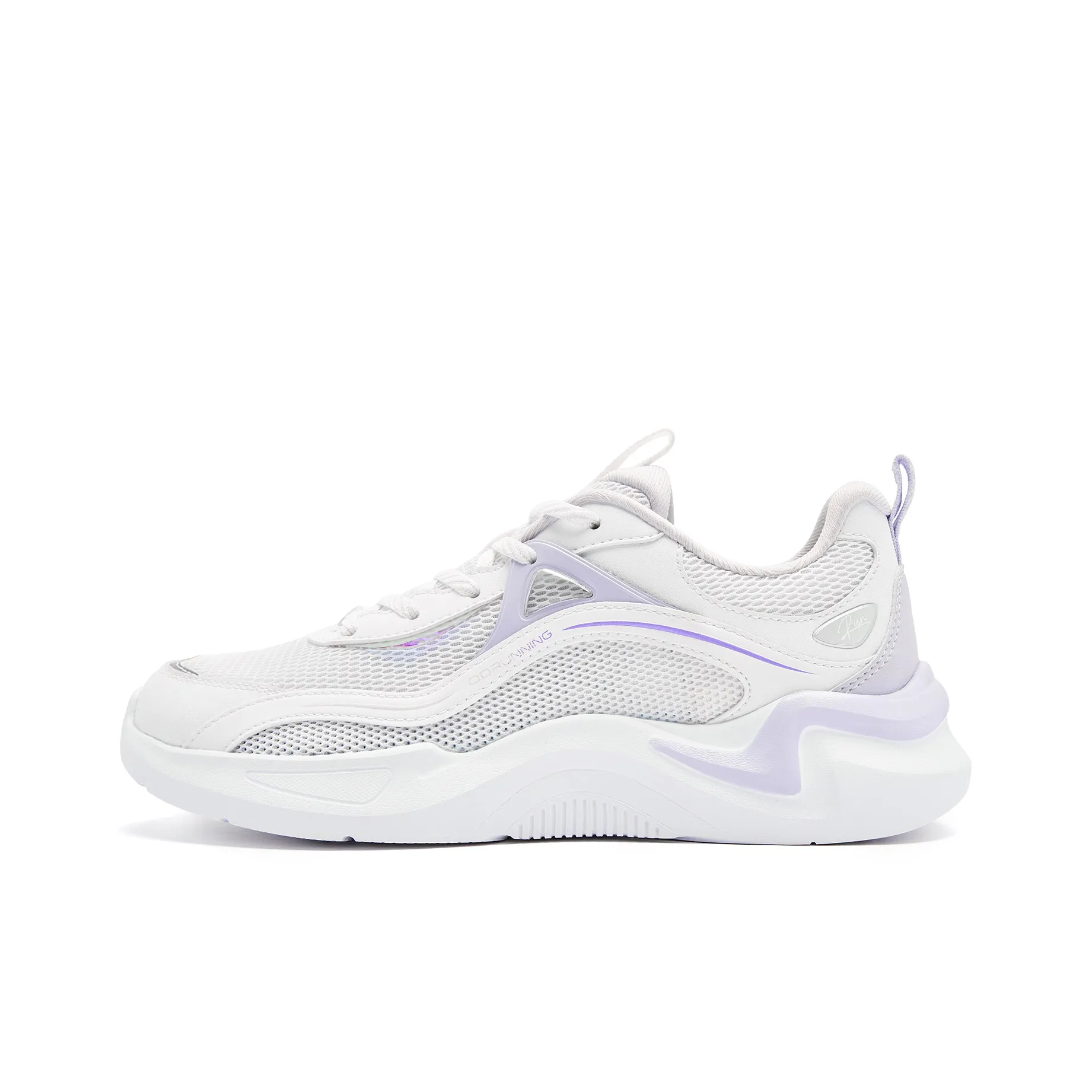 QIAODAN Cushioning Anti-Slip And Wear-Resistant Low-Top Running Shoes Women's Jordan White Ice Hydro Purple