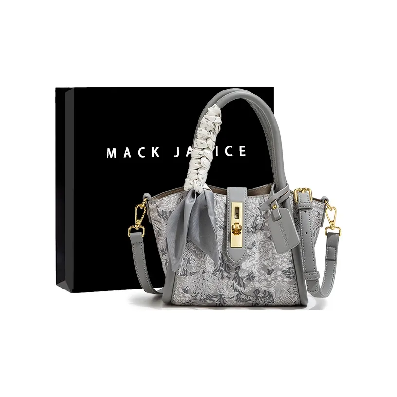 MACKJANICE Handbags Embroidery Gray