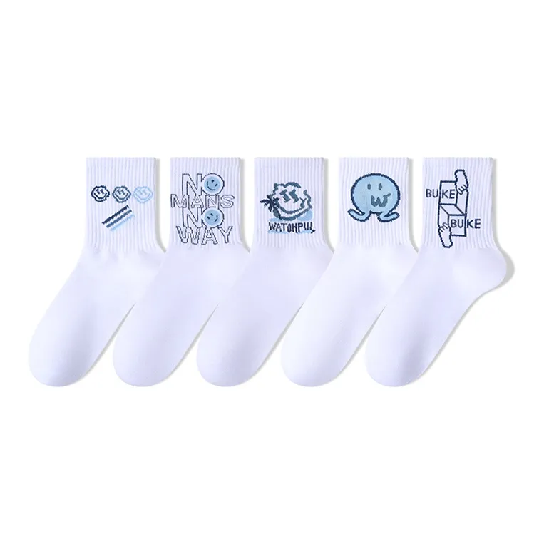 Moremoli Mid-Calf Socks Unisex 5 Pack