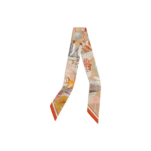HERMES Precious Paradise Twilly Шелковые шарфы для женщин