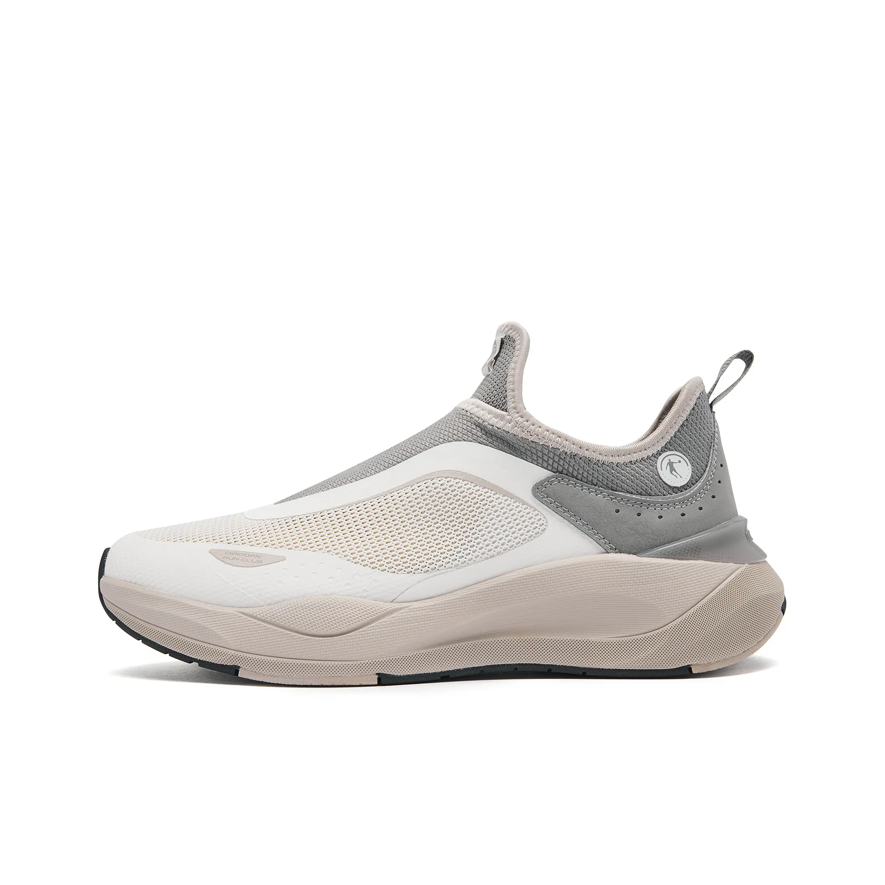 QIAODAN Амортизаторы Shock Slip-resistant Abrasion-resistant Низкий топ Повседневные Беговые кроссовки Мужские Айвори