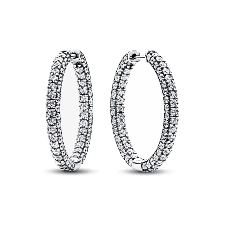 Pandora Серебряный Серьги с кубическим цирконием Women's Silver