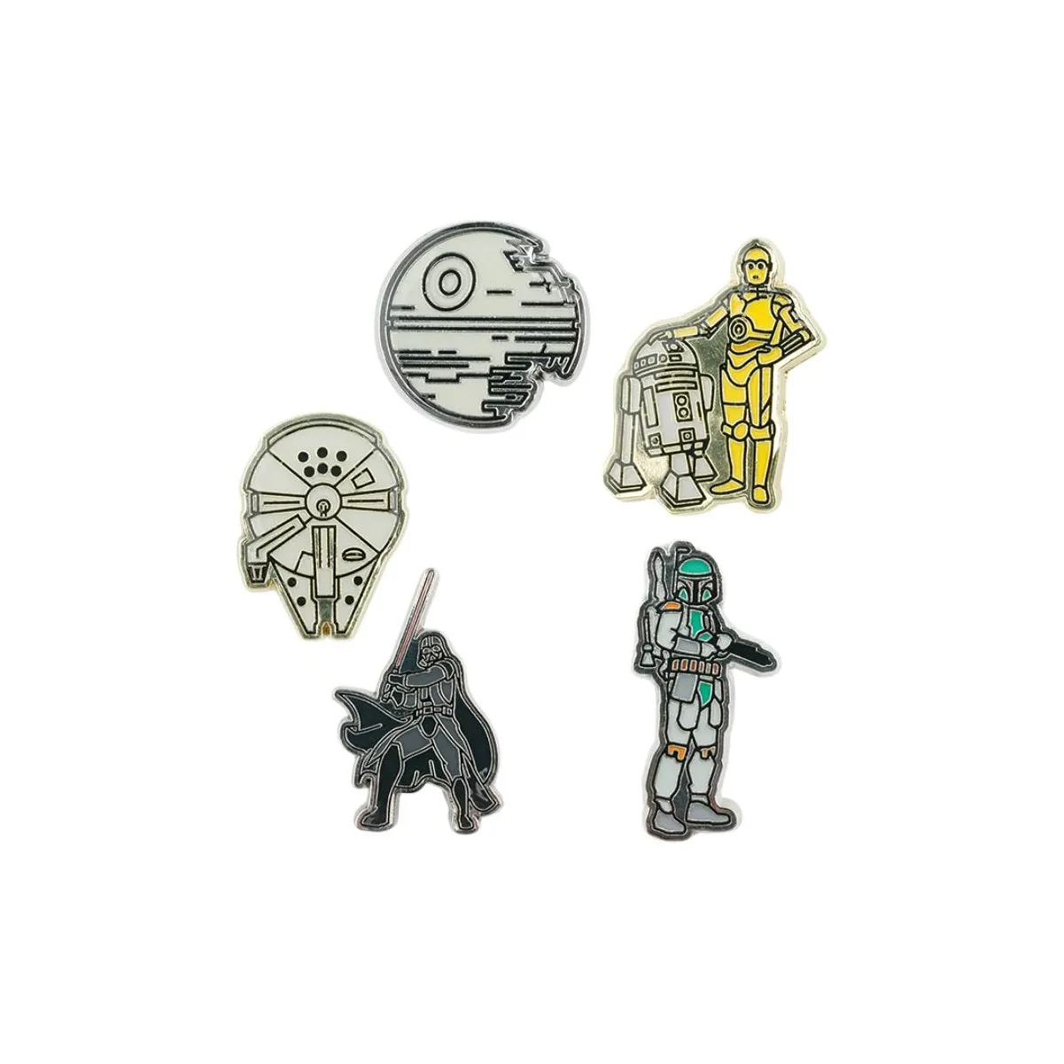 Crocs 5x Цинковый сплав Обувь Цветочный дизайн Унисекс Серебряный