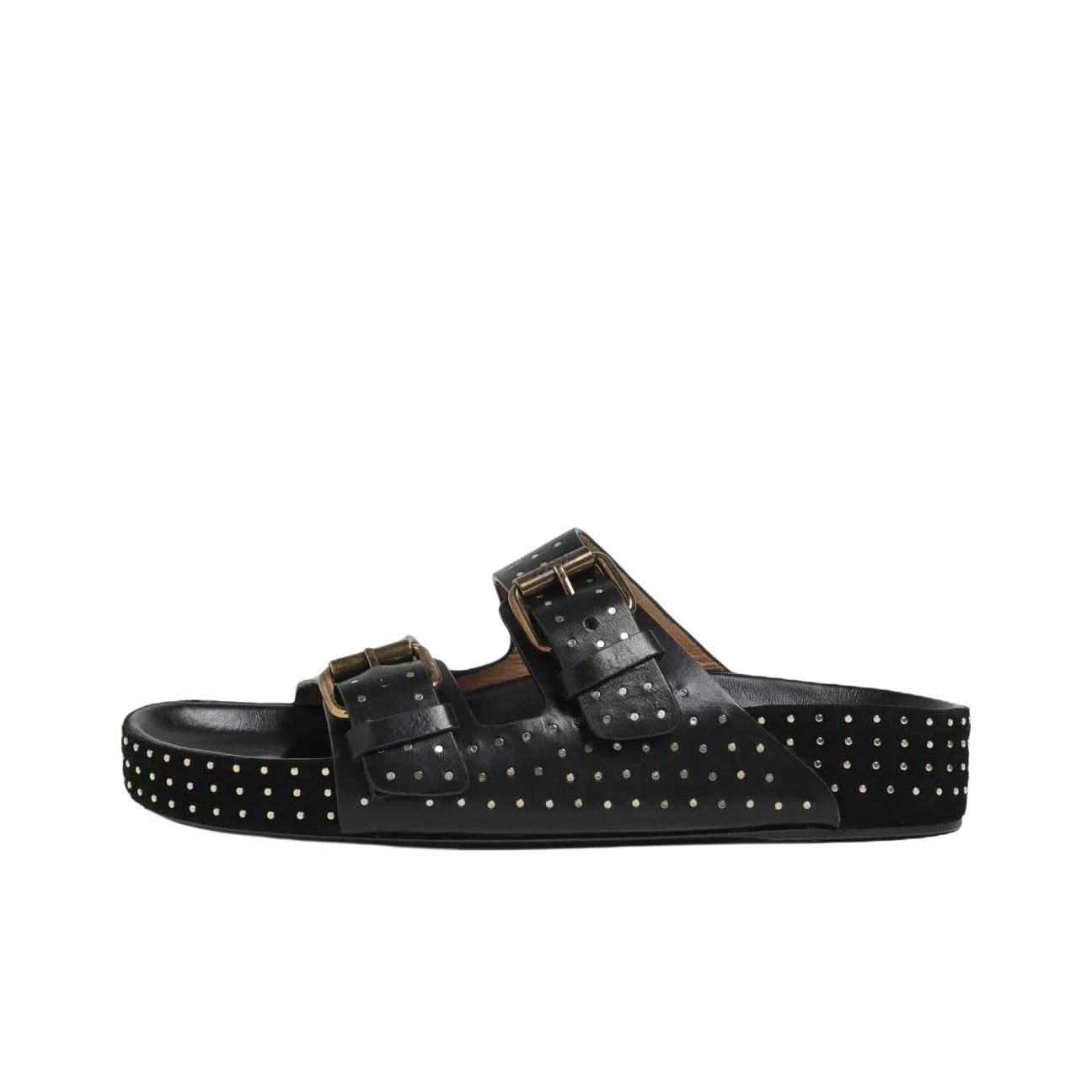 ISABEL MARANT Slip Resistant Abrasion Resistant Slide Slippers Women's Black