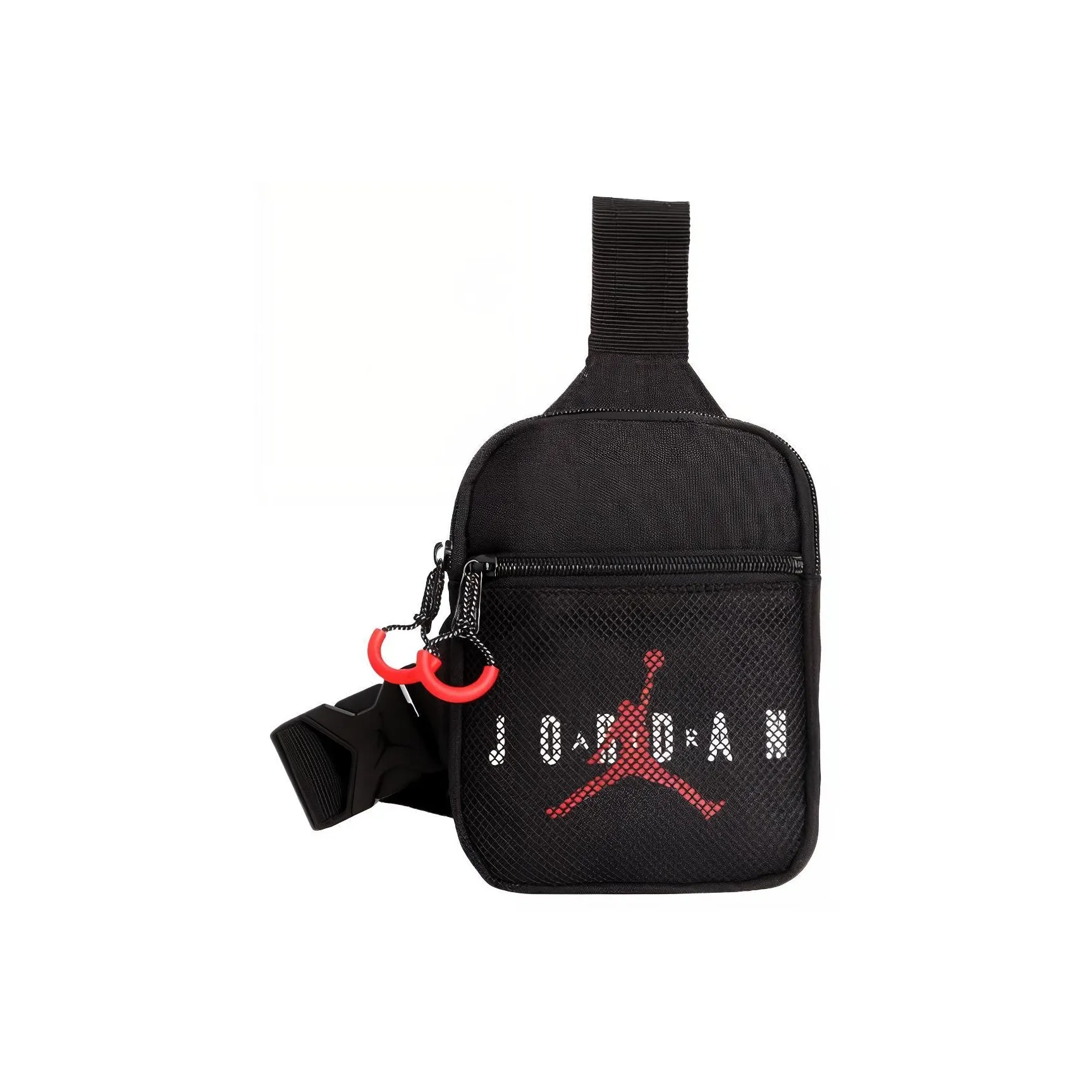 Джордан Полиэстер Sling Сумка Одно плечо Через плечо Бананка Обычный Унисекс Черный