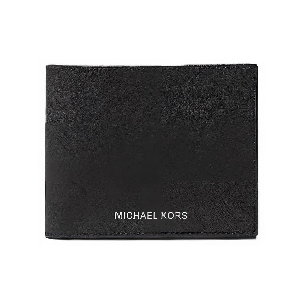 MICHAEL KORS Harrison Saffiano Leather Passport Clip Wallet Men's Black